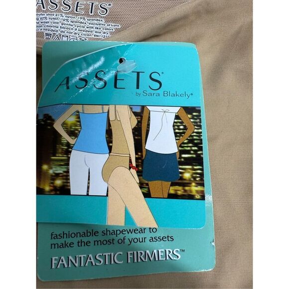 NWT ASSETS By Sara Blakely High Waist Mid Thigh Body Firmer Tan Size L - Picture 3 of 9